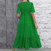 Women V Neck Short Sleeve Maternity Maxi Dress Waist Design A Line Long Dress Comfortable Fit