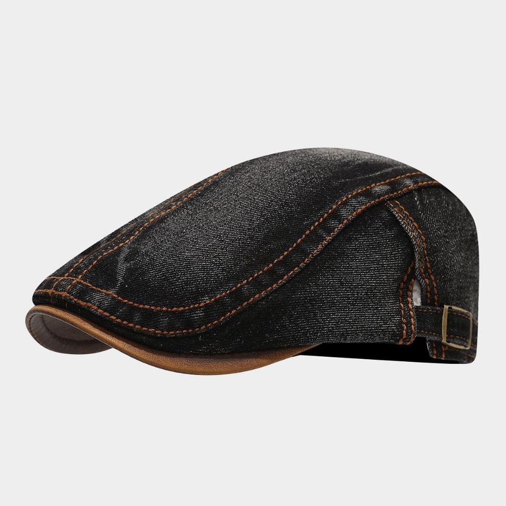 Cotton Painter Beret British Style Peaked Cap Casual Flat Cap Summer