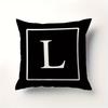 Minimalist Letter Pillow Cover Single Alphabet Print Cushion Case Personalized Initial Decor Pillow for Home  Dorm