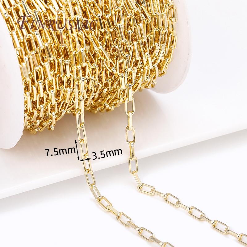 Multi-types 14K Gold Plated Metal Chain Roll For Jewelry Making,Handmade DIY  Necklace Cable Chain Spool,Supplies For Jewelry