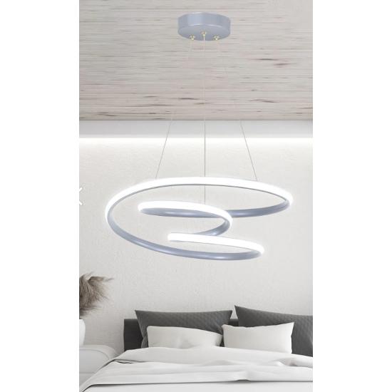 

Сучасна підвіска Galaxy Grey Case White Light Led Люстра