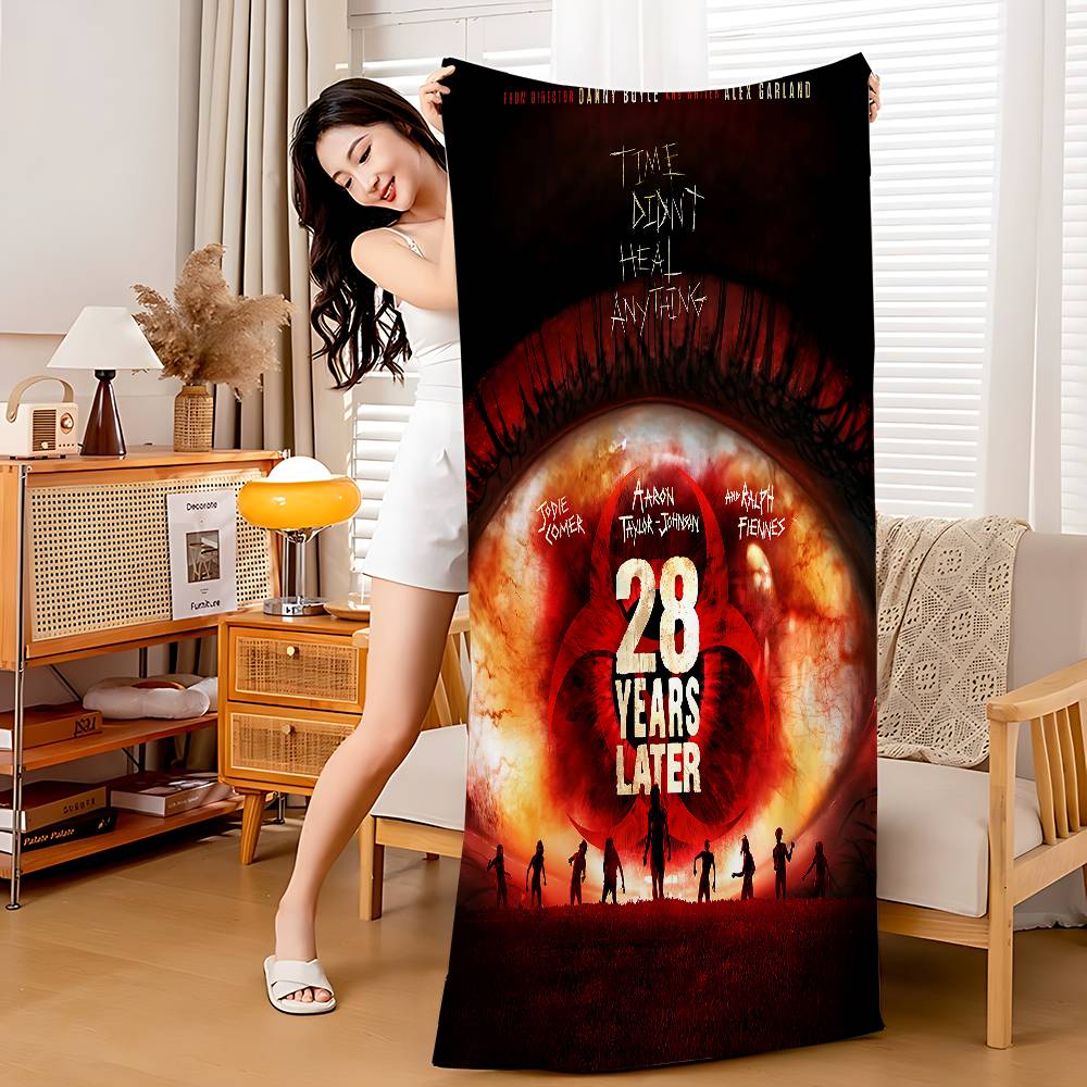 Movie Trror 28 D-Days L-Later Bath Towel Microfiber Soft Water Absorbing Breathable For Girl Kids Decorative Cartoon Beach