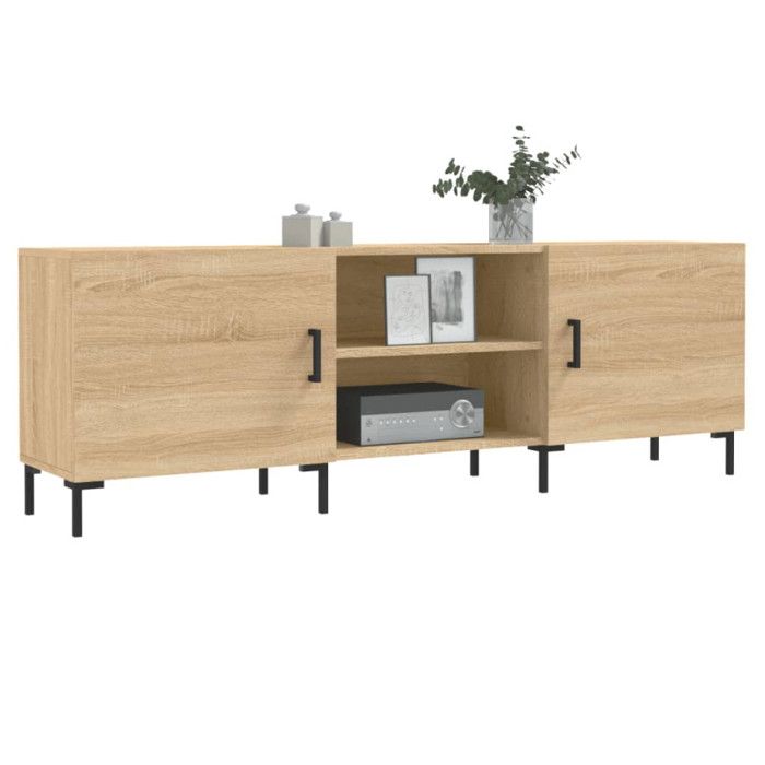 VidaXL Meuble TV chêne sonoma 150x30x50 cm bois d'ingénierie 829103
