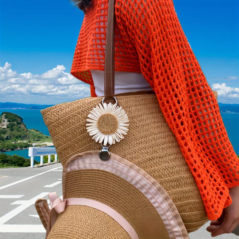 Spring Summer New Lazy Travel Hat Clip Sunflower Bag Clip Outdoor Backpack Luggage Organizer Multi-Purpose Straw Hat Clip