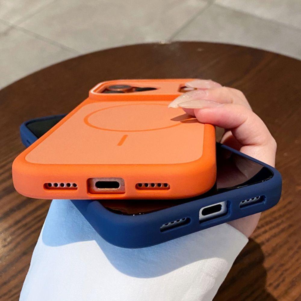 For Magsafe Silicone Case For iPhone Air 17 16 15 14 13 12 11 Pro Max 16 15 14 Plus Phone Case Color collision Shockproof Cover