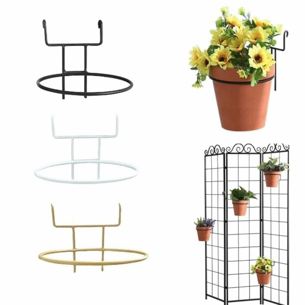 Iron Art Material Railing Flower Pot Hanger Plant Display Stand  Balcony Decoration
