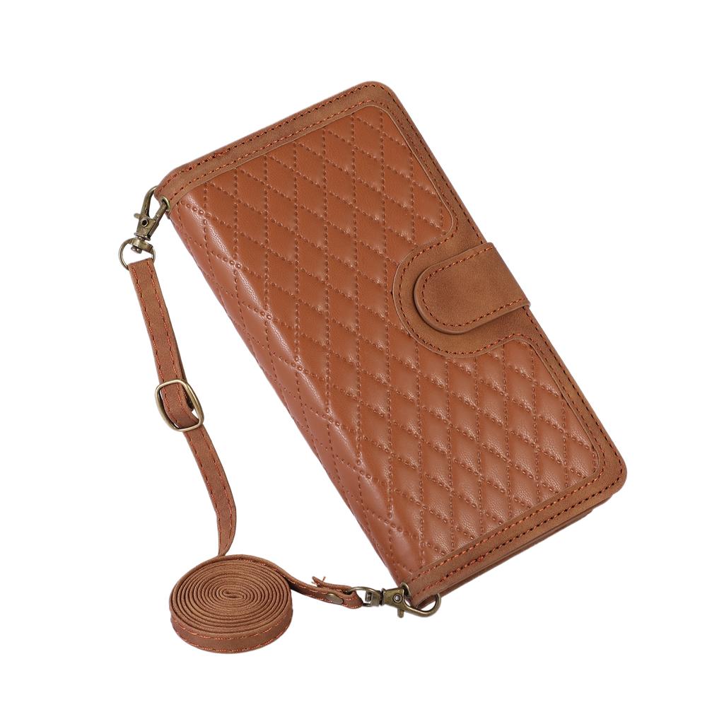 Crossbody Phone Case for Google Pixel 10 Pro XL Pixel9 9A 8 8A 7 7A 6 6A Lanyard Zipper Plain Leather Card Holder Wallet Cover