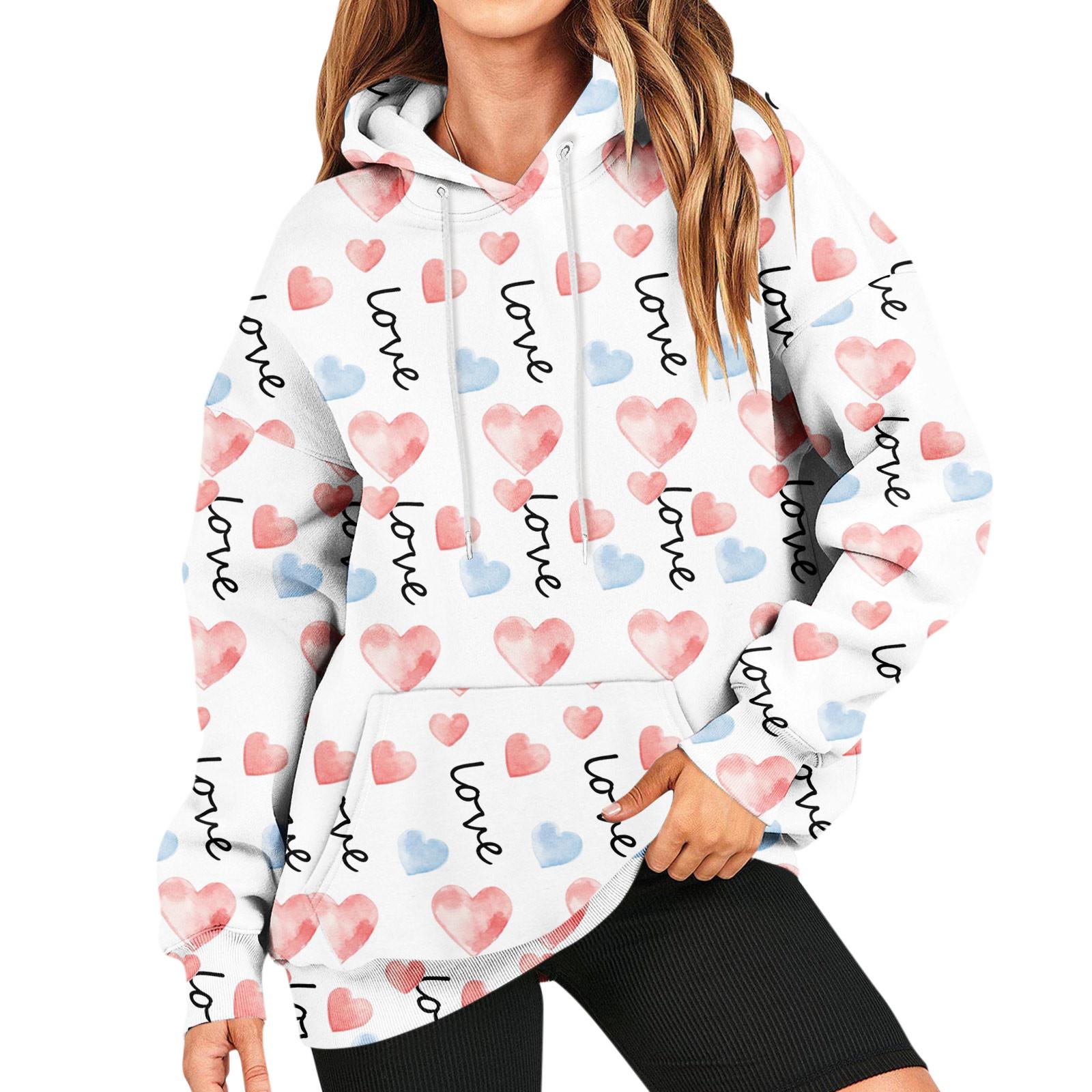 

Женская мода, повседневный универсальный повседневный топ с v-образным вырезом и длинными рукавами с принтом XL белый