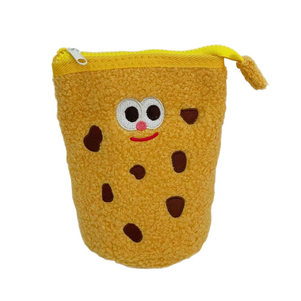 Snack Cookies Cartoon Cookies Plush Bag Foldable Vertically Cookies Plush Pencil Pouch Office