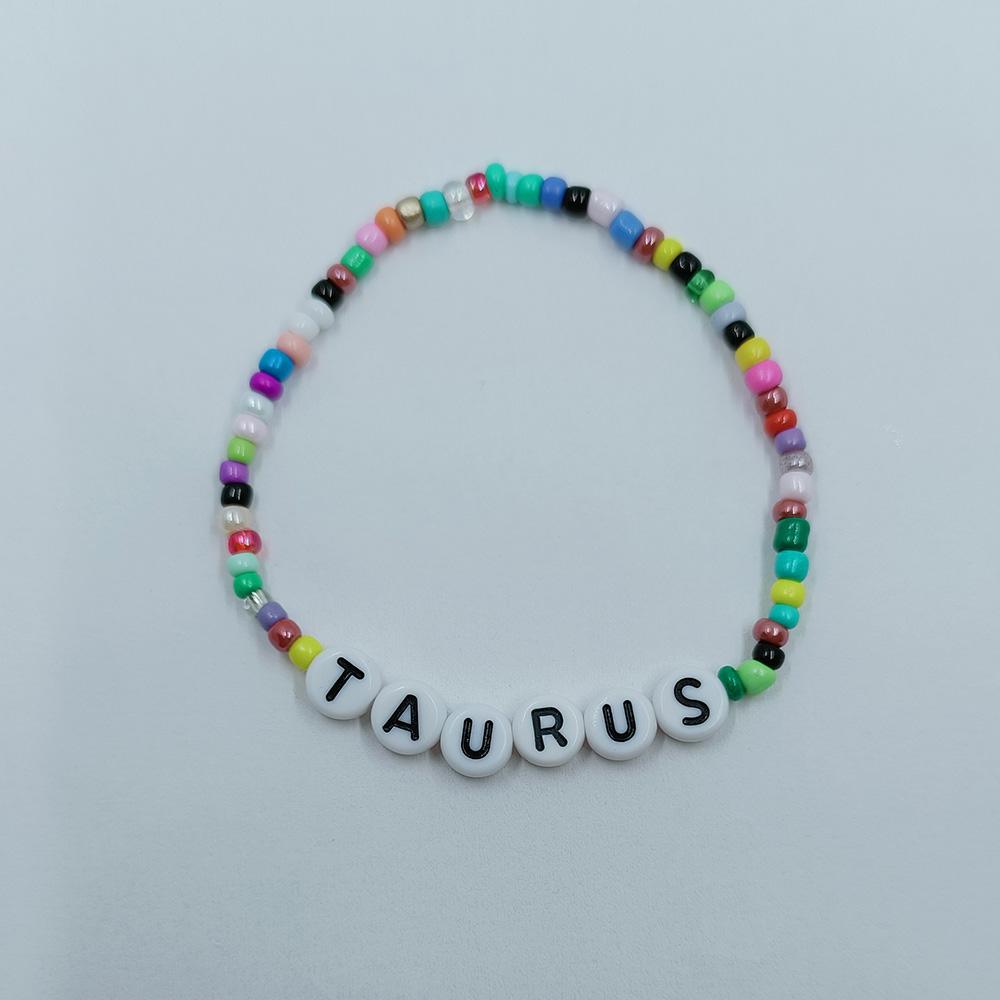 Colorful Beaded Bracelet Rainbow Friendship Bracelet Elastic Stretch Letter Beaded Bracelets for Kids Girls