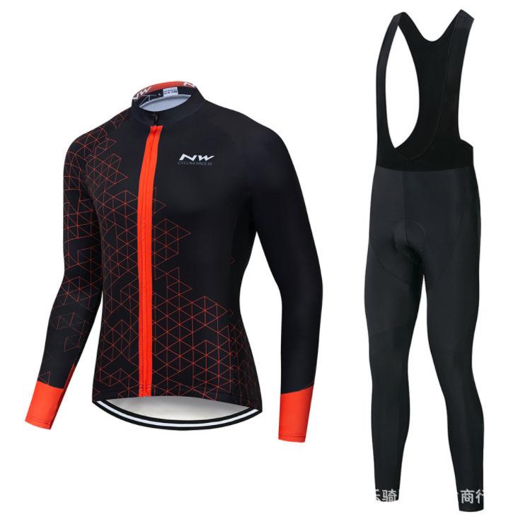 Cycling Suit Long Sleeve Suit Men's and Women's Quick-Drying Highway Mountain Bike Suit Outdoor Cycling Equipment