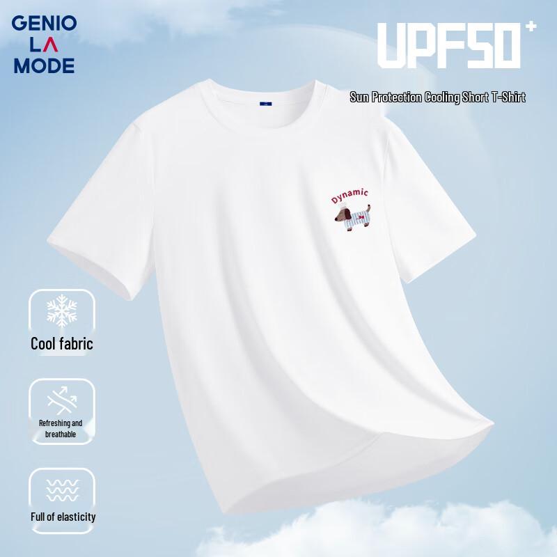 GENIOLAMODE Men s Ice Silk Quick-Dry Short Sleeve T-Shirt M