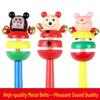 Wooden Cartoon Animal Baby Rattle with Bells (0-1 Year)