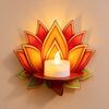 Lotus Flower Wall Mounted Shelf India Pray Girl Wall Display Stand Wall  Storage Rack  Wall Art