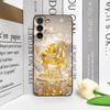 Luxury Crystal Golden Horse Pattern Phone Case for Samsung Galaxy S25 S24+ S23 Ultra S22 Plus S21 FE M53 Shockproof Soft Covers