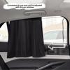 Autosonnenschutzvorhänge für Sonnenschutz und Wärmeisolierung, Autosonnenschutzvorhänge mit Saugnapf, schwarzer Sichtschutz für die Seite, universell