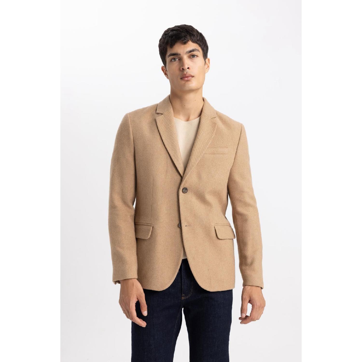 

Modern Fit Jacket Collar Buttoned Blazer Jacket B5736ax23au 50