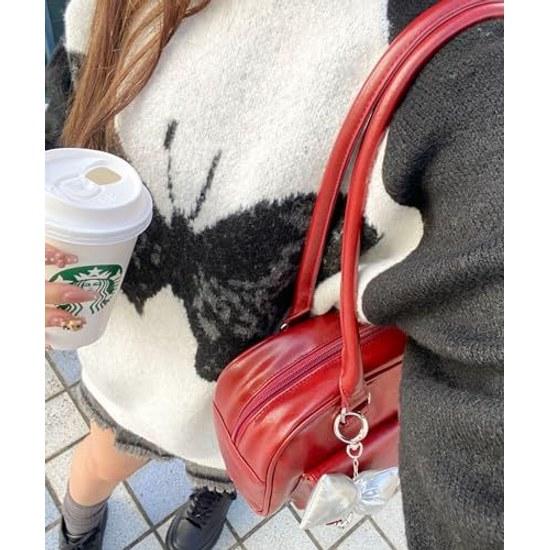 Wego Charm Attached Boston Bag School Deco Shoulder Korean Casual Girly Fan Activities Gift Present Commuting Year-round Ladies