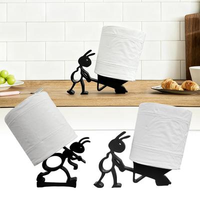 Ant Shaped Toilet Paper Holder In Matte Black, Cute Napkin Dispenser for Bathroom Kitchen RV and Home Decor Supplies