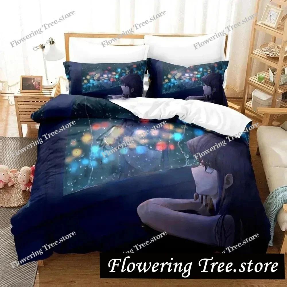 3d Anime Komi-san wa, Komyushou desu Bedding Set Boys Girls Twin Queen Size Duvet Cover Pillowcase Bed Kids Adult Home Textiles