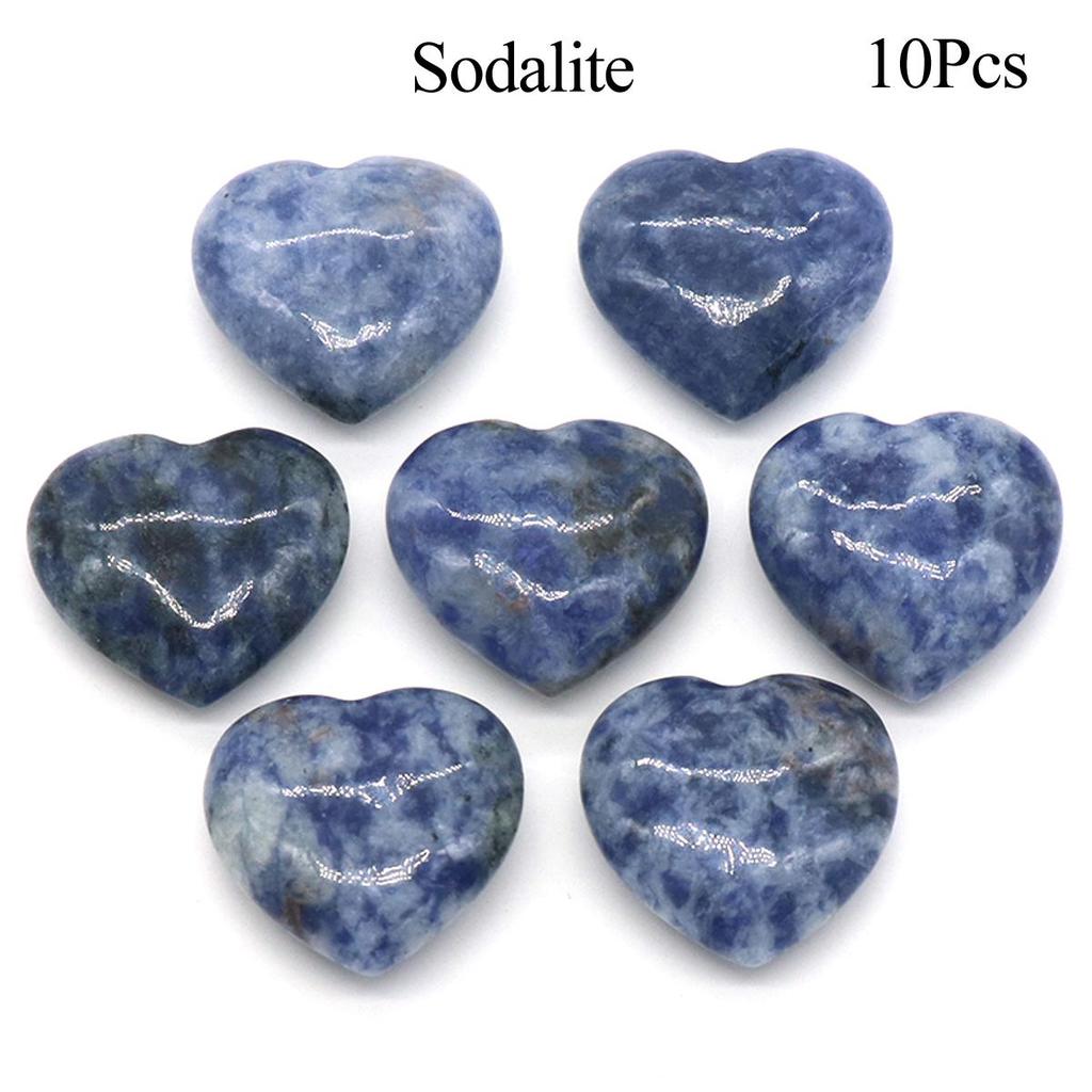 Herz-Kristall-Ornament-Dekoration, Energie-Naturstein, Reiki-Heil-Edelstein für Topfpflanzen, Fischtanks, Aquarien, Heimdekoration, Schmuckzubehör, 2 × 2 cm