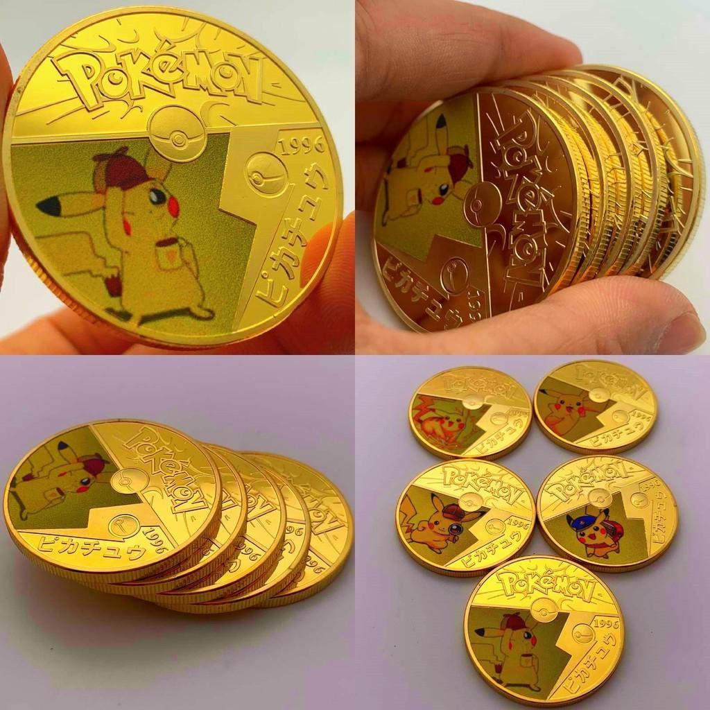 Kiváló Pokemon Érmék Kártyák Pikachu Aranyozott Érme Gyűjtőknek És Rajongóknak