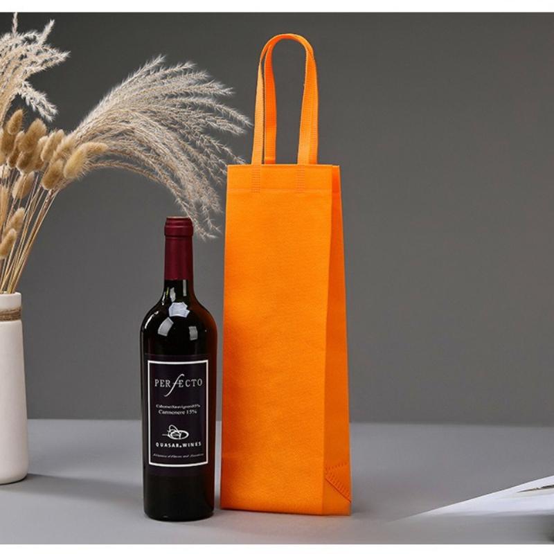 30pcs Champagne Beer Wine Gift Bag Single Bottle Red Wine Packaging Sack Handheld Non-woven Fabric Pockets Durable Eco-friendly Shopping Bags