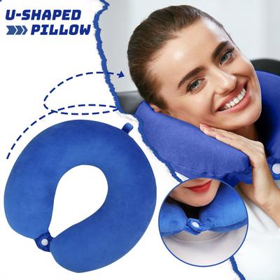 Travel Neck Pillow, Comfortable Travel Pillow Memory Foam U-Shape, Neck And Head Support Portable Neck Pillow For Airplane, Train, Car Travel