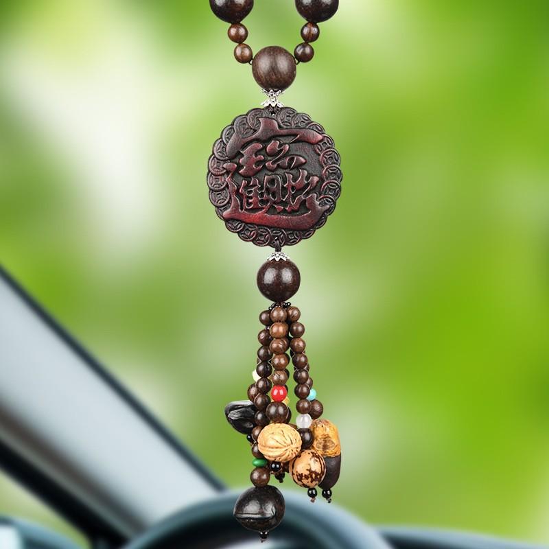 New Model Interior Decorative Item for Baishan Auto - Walnut Car Rearview Mirror Hanger - Decorative Car Accessory