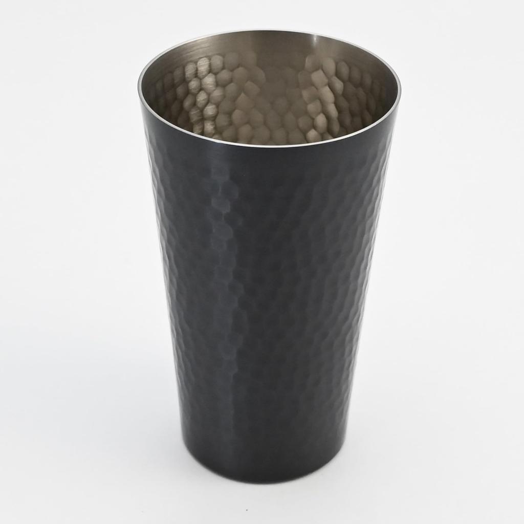 Shinkoukinzoku Black Copper Finish Hammered Copper Tumbler (Medium) S-502BL