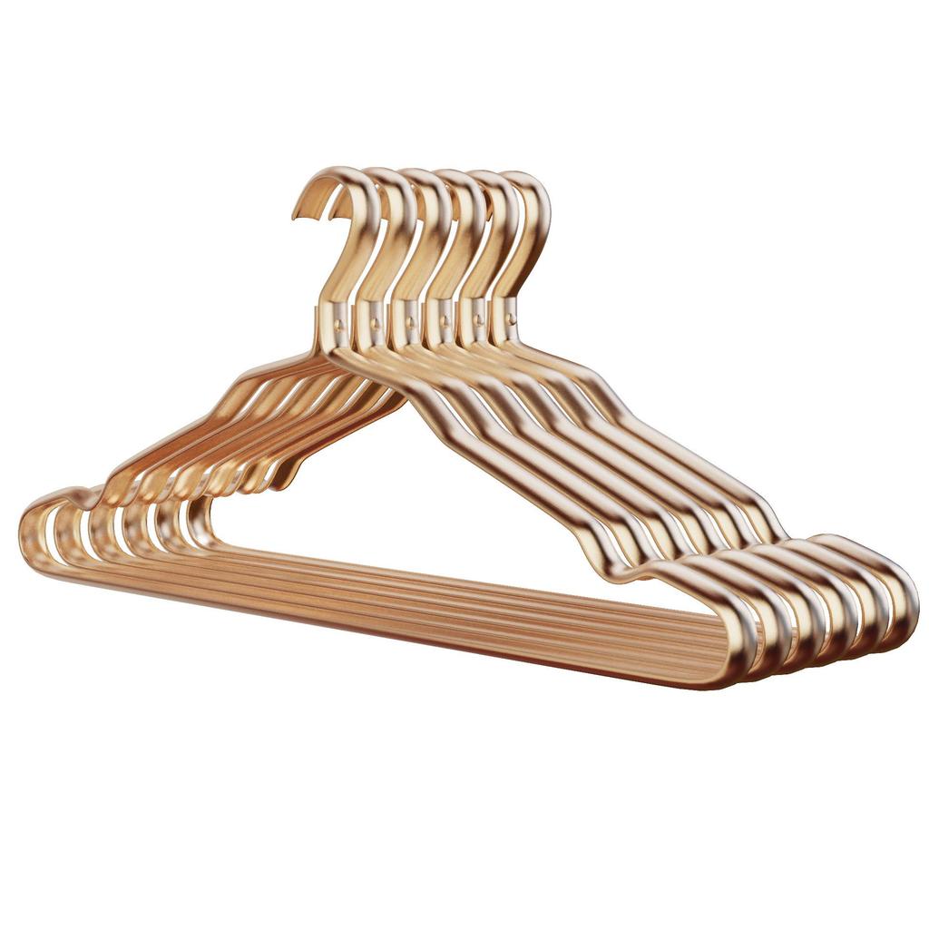 Nine-Piece Seamless Space-Saving Adult Clothes Hanger Set | Wide-Shouldered, Stainless Steel & Aluminum Alloy Hangers for Drying