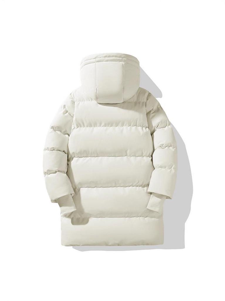 Men's Winter Hooded Cotton Puffer Jacket - Korean Style Fashion, Mid-length, Versatile, Warm Casual Wear