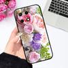 Hülle Für Tecno Camon 30S Pro Weiches Silikon TPU Schwarze Handyhülle Für Tecno Camon 30S Pro Blumenmuster Hülle Stoßfänger Schale