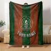 1PC Alanyaspor Custom Name Patterned Flannel Blanket Suitable For All Seasons For Home Decor Warmth And Comfort Gifts Holiday Present