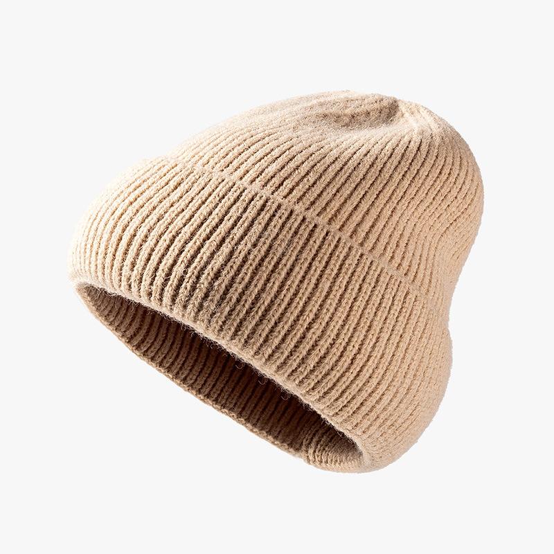 Custom Winter Hats Wool Beanie Embroidery Logo Classic Knit Beanies Knit Cuffed Plain Hats Skull Cap Warm Beanies
