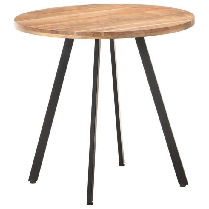 VidaXL Table de salle à manger 80 cm Bois d'acacia solide