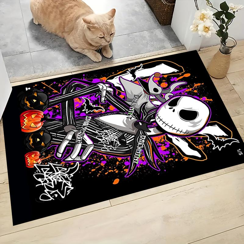 Nightmare Before Christmas Art Carpet Rug Soft Washable Anti Slip Home Living Room Sofa Mats Personalized Christmas Rug