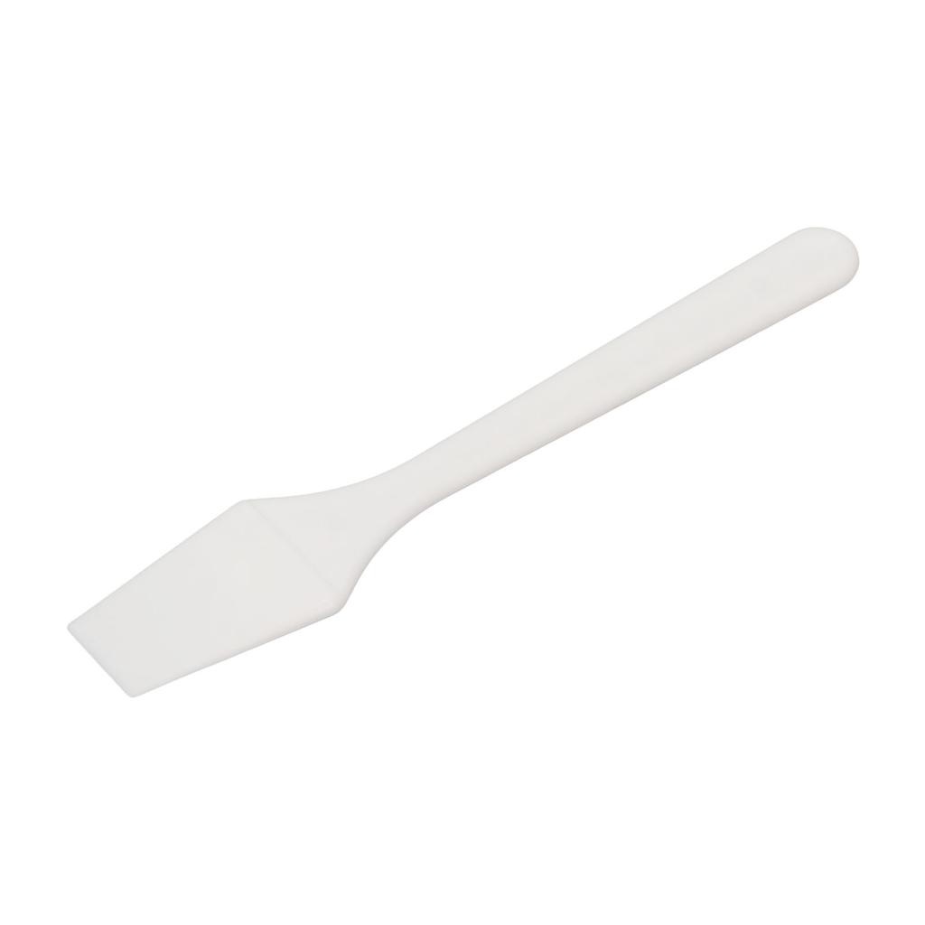 50pcs Cosmetic Spoon Massaging Reusable Cosmetic Spoon Spatula White for Cream Nail Glue White