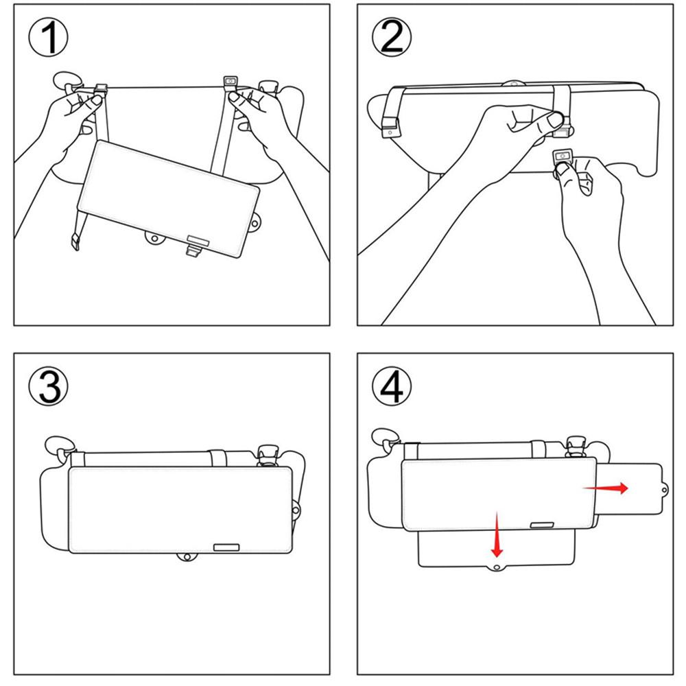 Car Sun Visor Extender ,One Pull Down Sunshade and One Side Shade Sun Block Piece for Protection from Sun Glare