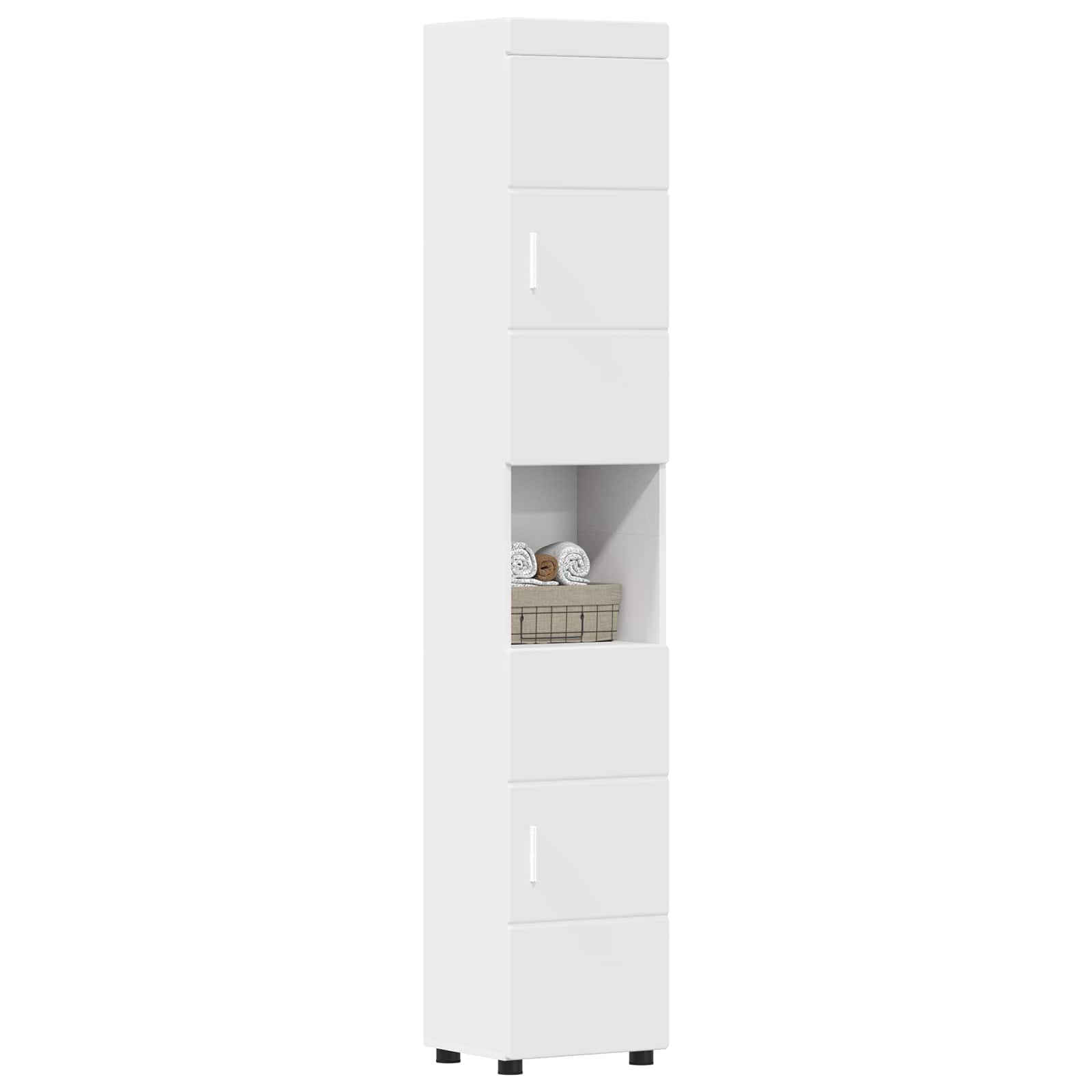 Badezimmerschrank Set TULUM Weiß 37 x 31,5 x 203 cm