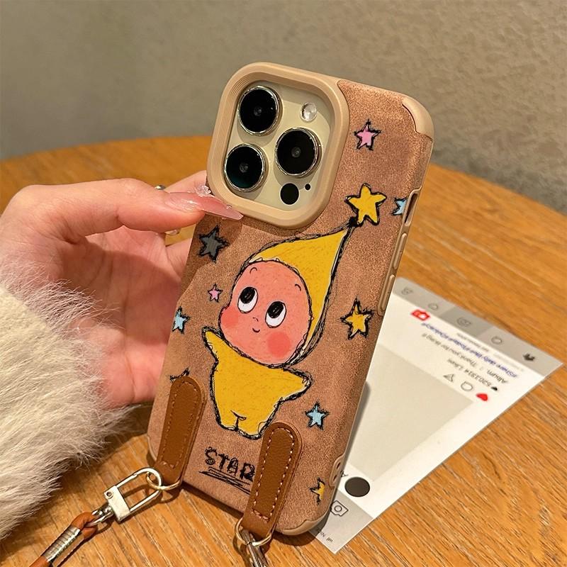 Graffiti Star Man for IPhone17 Mobile Phone Case for Apple 15/16pro Autumn and Winter 13 Soft Shell 12 Cute