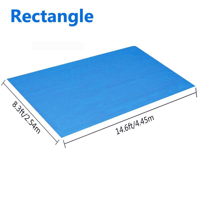 Tapis de piscine imperméable en PE, tapis de sol rectangulaire robuste pour piscine, protection de piscine, bâche, protection contre la pluie et la poussière