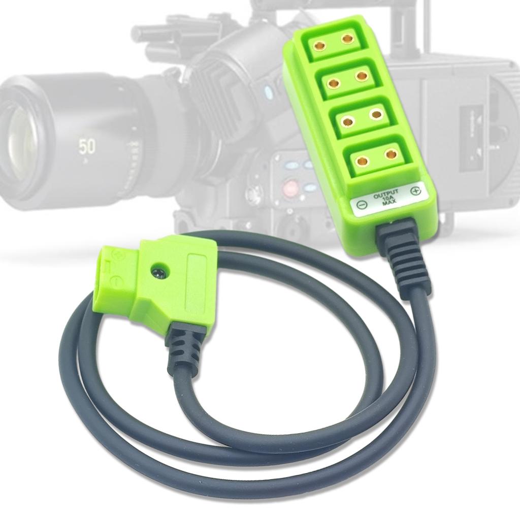 D-Tap Male To 4-Port D-Tap Female Camera Power Supply Distributor DTAP Fourway Splitter for Anton V Mount Battery