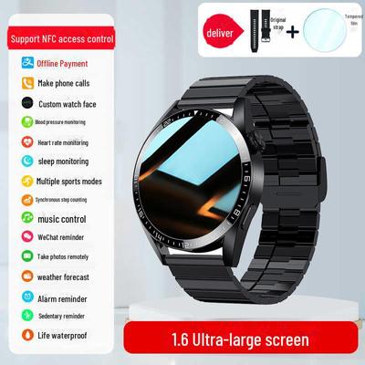 Smartwatch GT8: Czarna Technologia Muzyka, Płatność, Wodoodporny, Bransoletka Sportowa i Biznesowa dla Mężczyzn i Kobiet