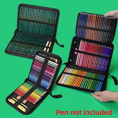 36/48/72 loch stift vorhang schwarz falten bleistift fall Farbe bleistift stift einsatz Professionelle malerei bleistift tasche student schreibwaren