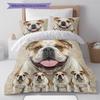 Pit Bull Pattern Bedding Quilt Set Quilt Cover Pillowcase Home Decoration Gift (1 * duvet cover + 2 * pillowcase, without core)