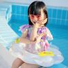 Kids Swim Ring Cartoon Pvc Inflatable Float Sponge Bottom Flower Pool Ring For Children