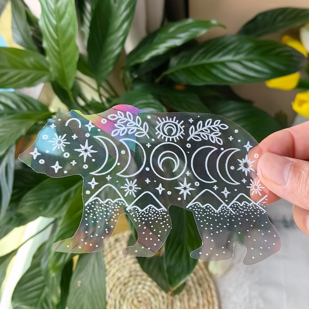 SC045-068 Window Decals for Bird Strikes Prismatic Sun Catcher PVC Rainbow Glass Stickers to Save Birds from Glass Collisions