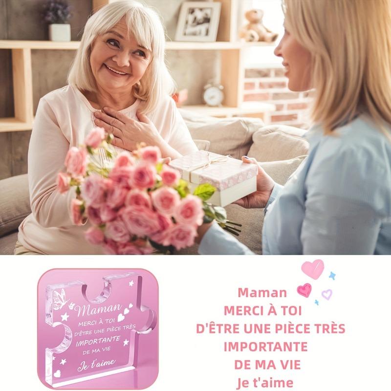 2D Flat Acrylic Block Puzzle Desktop Decoration, Mom'S Birthday Gift, Suitable for Wall Decoration, Porch, Room, Villa, Accents Home, Hallway, or Work