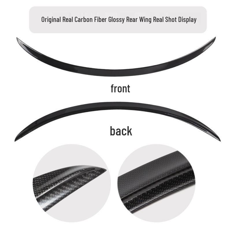 Tesla Model 3/Y Dry Carbon Fiber No-Drill Rear Spoiler Wing